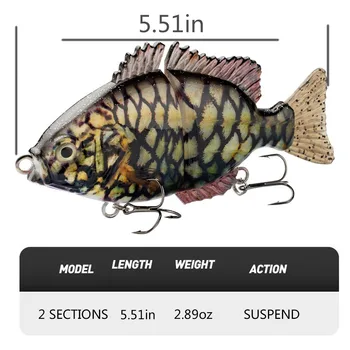 Cheery High Quality 14cm 82g 2 Section Sunfish Lure Multi-segment Bait Artificial Bionic Bait Fishing Hard Lure – Hard Lure – view 3