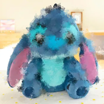 Classic Lilo Blue Monster Stich Cartoon Anime Plush Toy Large Size Claw Machine Doll Stuffed Animal Plush Throw Pillow