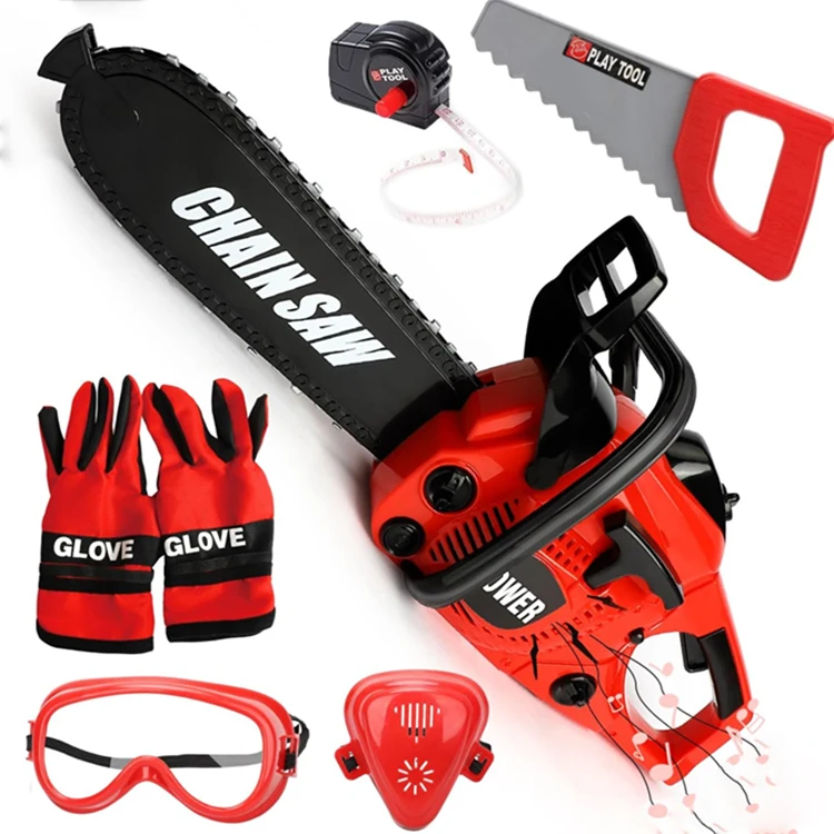 Pretend Play Game Toddler Tool Toy Chainsaw Set with Sound Outdoor Power  Tools Play Set for Girls Boys Kids Chainsaw Tools Set