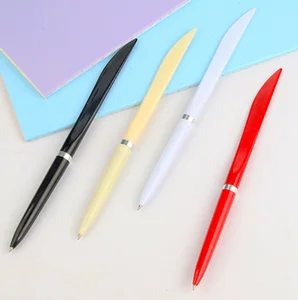 Wholesale Low Cheap Price Plastic Ball Pen With Broadsword Unboxing Knife Custom Advertised for Student Stationery Office