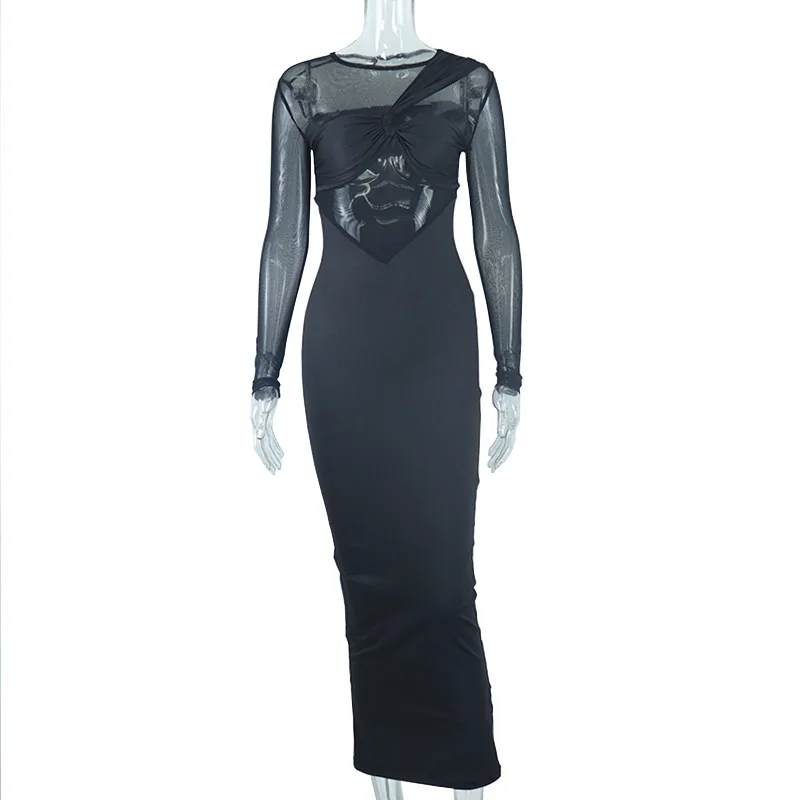 Ladies Dresses 2022 Elegant Women Clothing Bodycon Dress Party O Neck ...