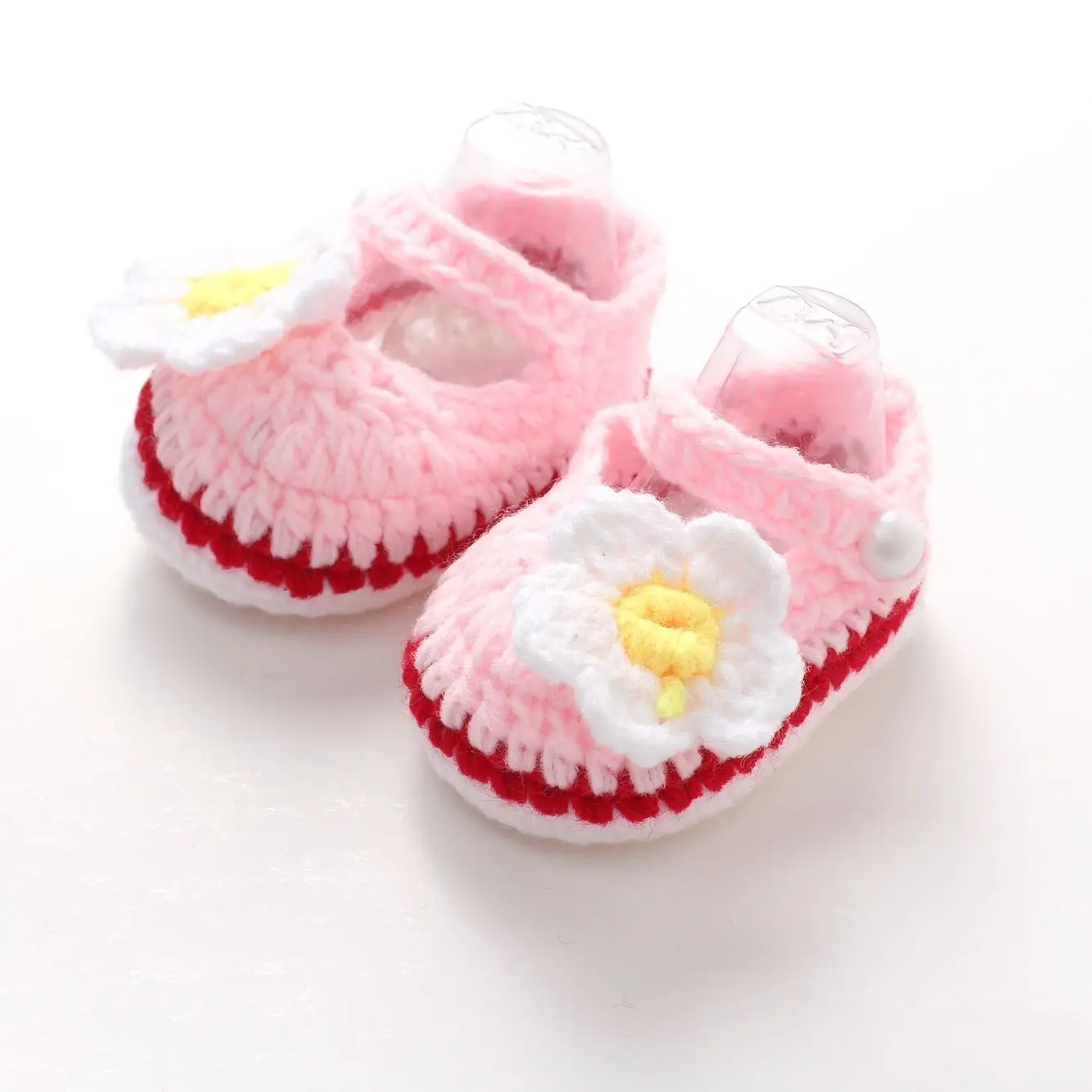 HANDMADE CROCHET BABY FIRST SHOES WOOL CASUAL BOOTS TRAINERS SLIPPERS UNISEX 