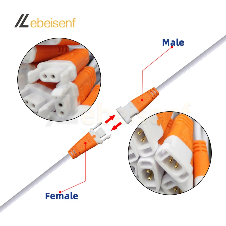 LED Power Connectors with Lock Buckle 15cm Length Cable Male Female Jack 2-Pin Plug Pitch 3mm for Driver LED Strip Lights