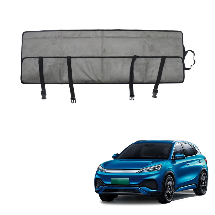 Car Exterior Parts Outdoor Camping Folding Mattress Head Guard Foldable Suede Fabric For BYD Atto 3 Yuan Plus Accessories