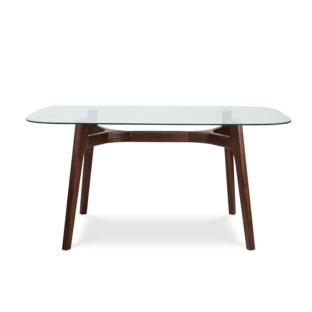 Tate 48 "Round Dining Table With Glass Top And Sand Base (Crate And ...
