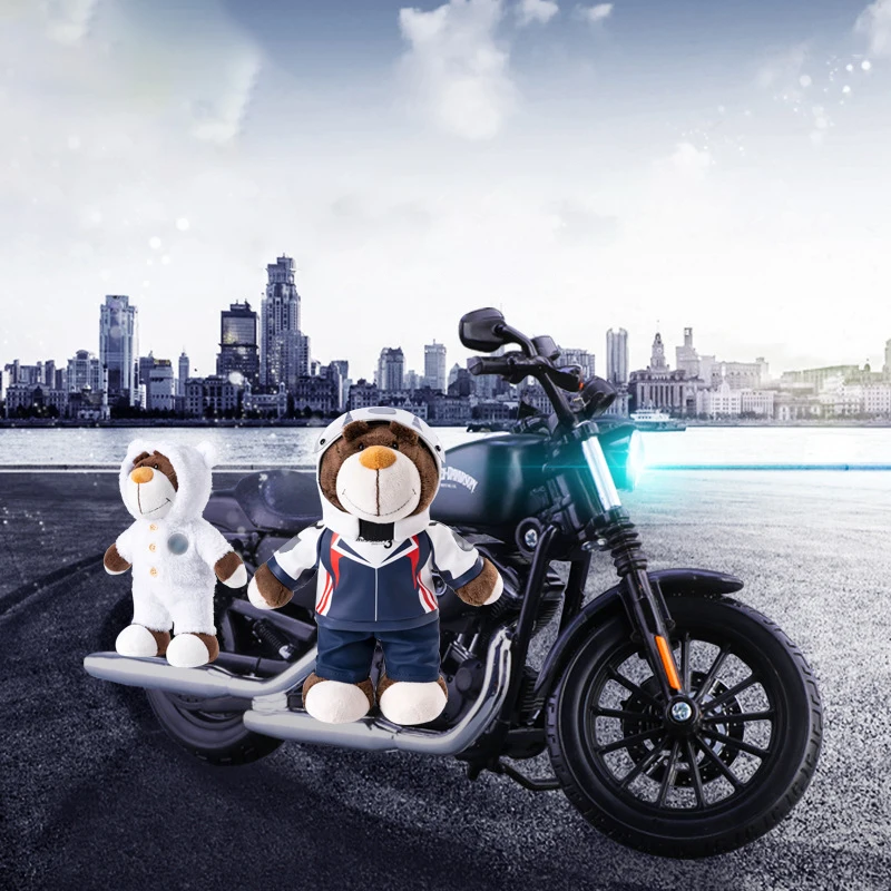bear with motorcycle helmet HTLNUZD Full Face Stuffed Jacket Clothes Dolls Motorcycle Bear Decoration Helmet for Pet Helmet (Blue-Power Switch) : Automotive Bring cuddly charm to your ride with our Teddy Bear Motorcycle Helmet Cover Tips for seeing Black Bears