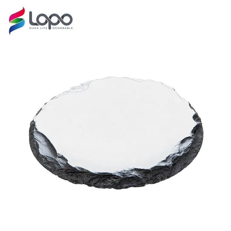 Sublimation Thermal Transfer Blank Round Slate Circular Coaster