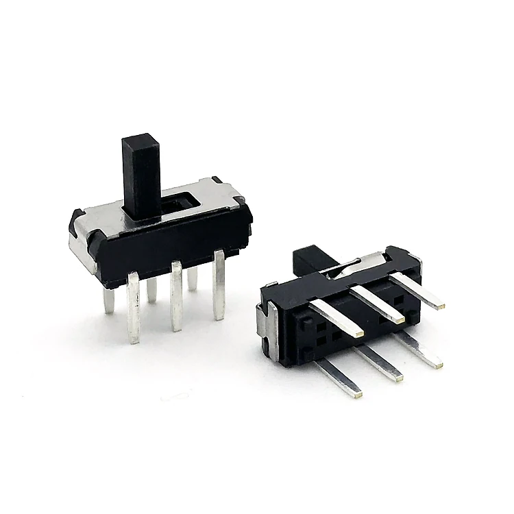 SS04C-A-H4 SPDT 2 Позиции 1P2T 6 шпильки PCB панель Мини Вертикальный скользящий