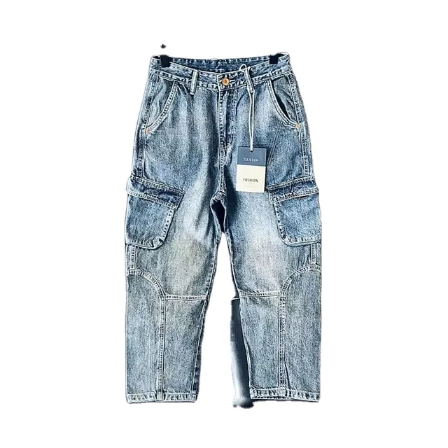 Denim Jeans Latest Design Blue Men's Fashion Denim Jeans Pants Loose Men's Jeans