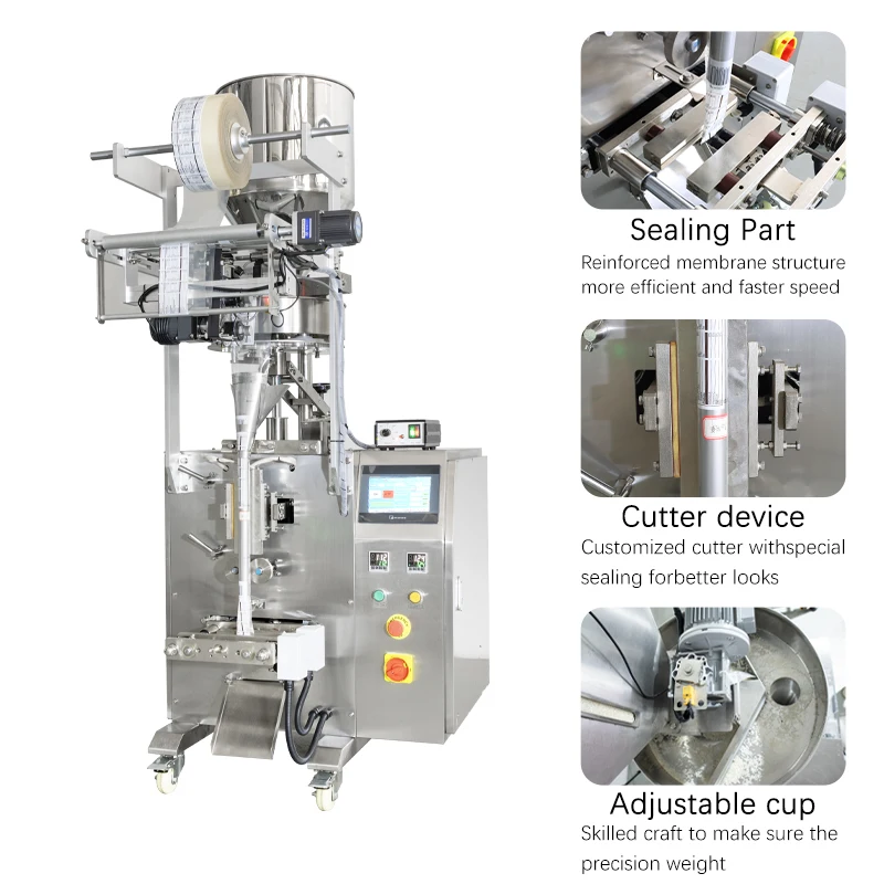 Automatic Small Pistachio Mixed Nuts Peanut Sachet Packaging Almonds Candy Walnut Melon Seeds Granule Filling Packaging Machine