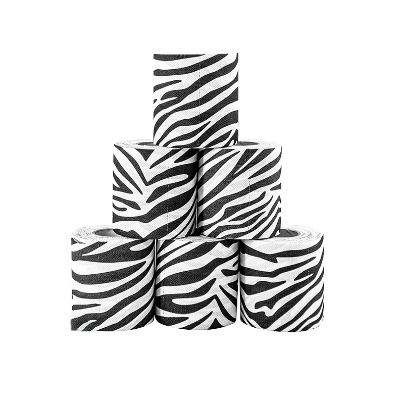 High Quality Custom Printed Zebra Factory Direct Sale Toilet Paper Tissue Recycled 1 Ply 2ply 3 Ply Toilet Paper