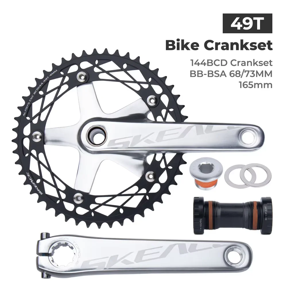 SKEACE Aluminum Alloy Hollowtech Crankset for Fixie Bikes