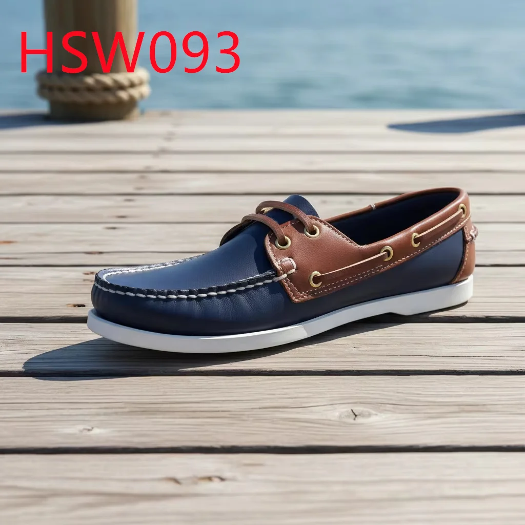 ZYF,Spain Market Popular Not Grind Foot School-friendly Boat Shoes Versatile Occasion Combined Colors Leather Lazy Shoes HSW093
