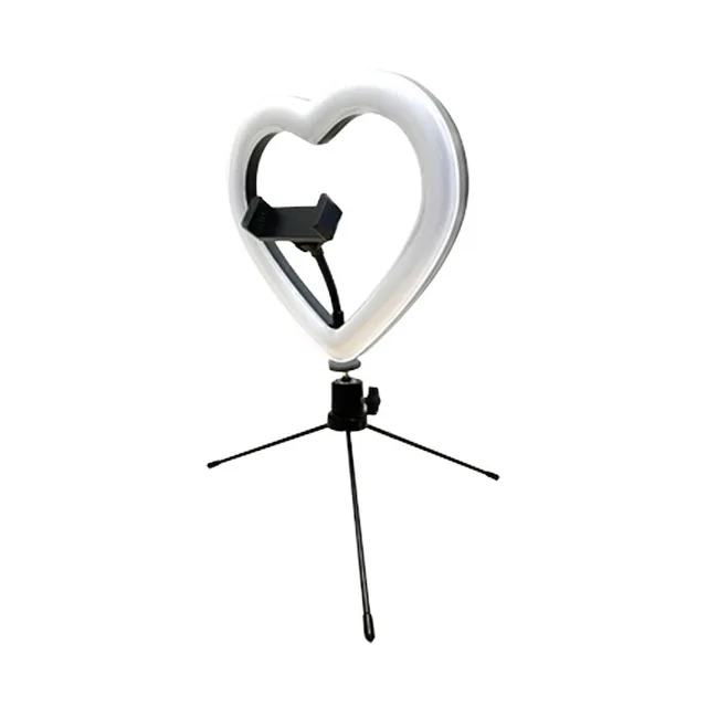10in Portable Heart Shape Fill Lamp Cell Phone Selfie Photographic Lighting