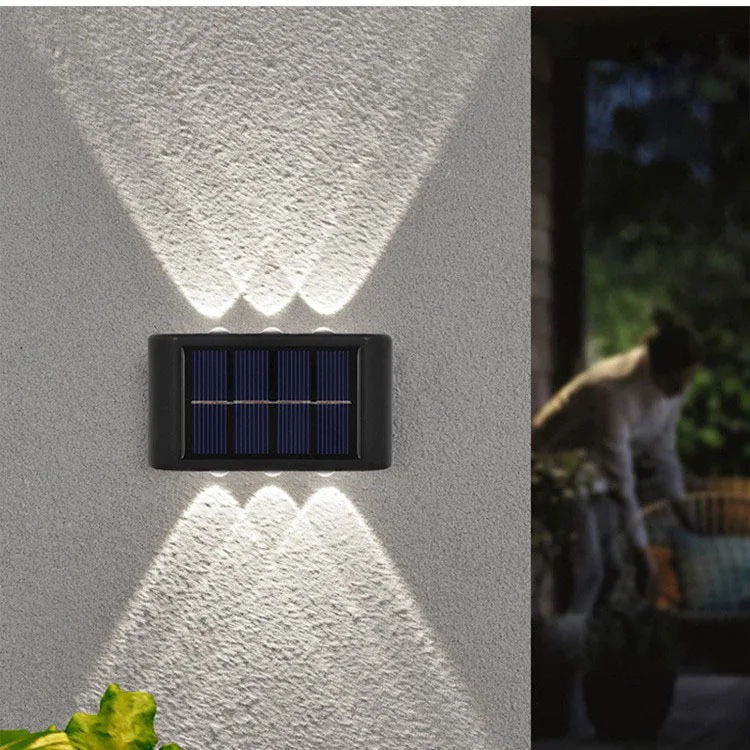 4LED 6LED 8LED 10LED 12LED 16LED up and Down Solar Wall Light Outdoor Decoration Garden Courtyard Home Wall Light Waterproof