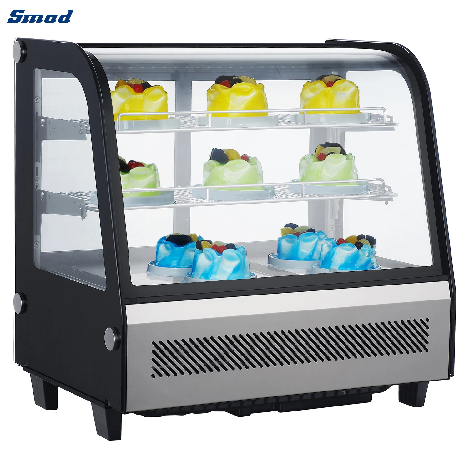 Countertop Displays Front Curved Glass RTW 105L Refrigerator Showcase for DDS-100WR