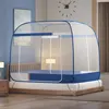 Moustiquaire yourte grand espace à dessus carré bleu