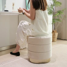 Home Decoration Ottoman With Storage Wholesale Round Pouf Ottoman Stool
