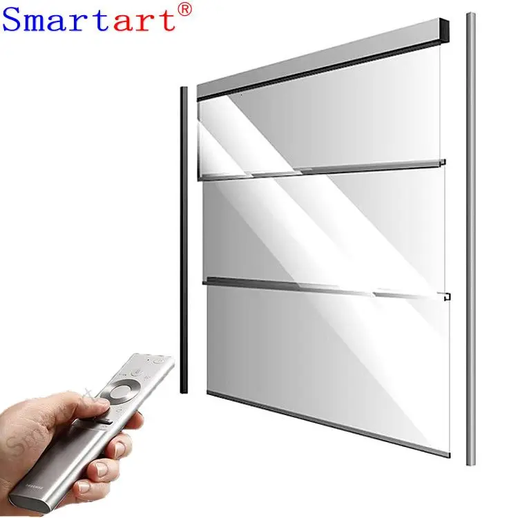 2022 Remote Controlled Motorized Guillotine Window System for Restaurant Terrace Patio and Balcony