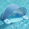 Fauteuil inclinable à double auvent en forme de U à larges feuilles - bleu