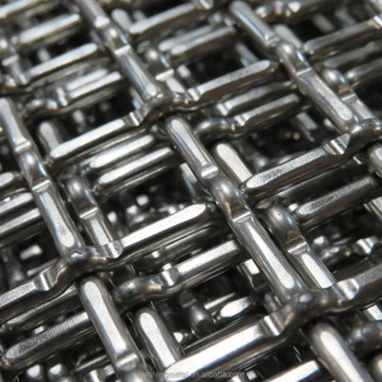 Wholesale 45 # 65Mn Steel Crimped Wire Mesh Screen Sand Gravel Mine Crusher Sieve Vibrating Mesh Hook Woven Crimped Wire Mesh