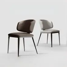 Italian Minimalist Dining Chair, Nordic Chair, Modern Backrest Chair, Light Luxury Dining Chair, Furniture