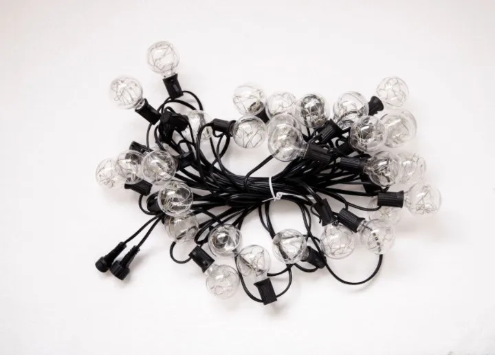 G40 Festoon String Lights 25 Globes LED Copper Wire Shatterproof Waterproof Outdoor 220V for Christmas Garden Patio Cafe Decor