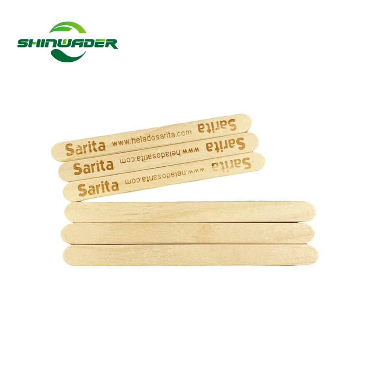 Biodegradable Stocked Custom Different Sizes Popsicle Ice Cream Sticks