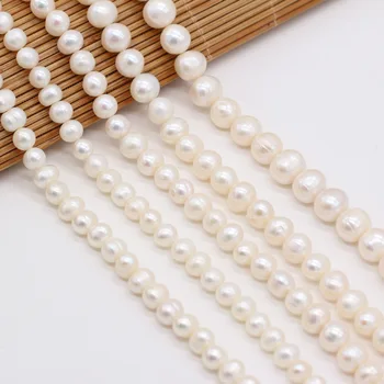 AA pearls Hot sell round pearl jewelry DIY accessories bracelet white natural fresh water loose pearl DIY Jewelry Making