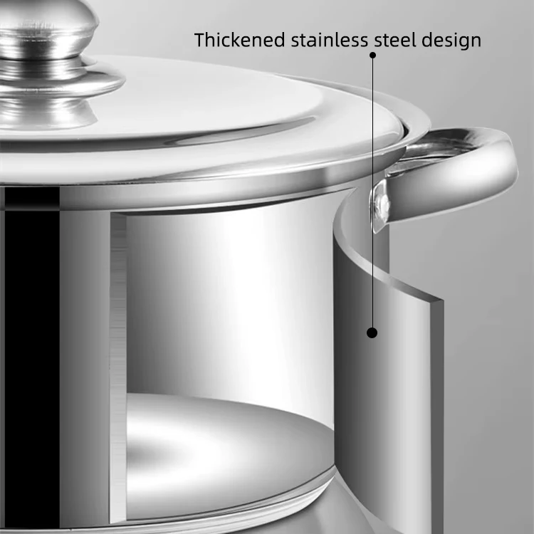 Factory Direct Cookware Set Kitchen Soup Pot Set 10 Piece Stainless Steel Kitchen Ware Cooking Pot Set
