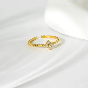 Ring Styling square Delicate Teacher Ornaments Selling Engagement Easter Stainless Steel Zircon Designer Ring