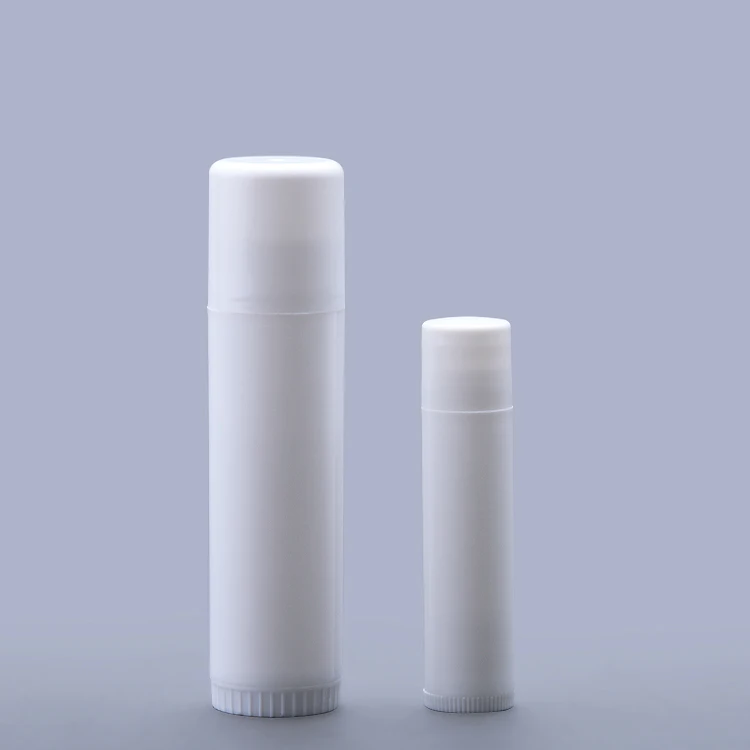 TB02 Premium Quality Cosmetic Manufacture 5g 15g Mini White Round Shape Rotate Moisturizing Empty Lip Balm Tubes,slim Lip Balm Tube