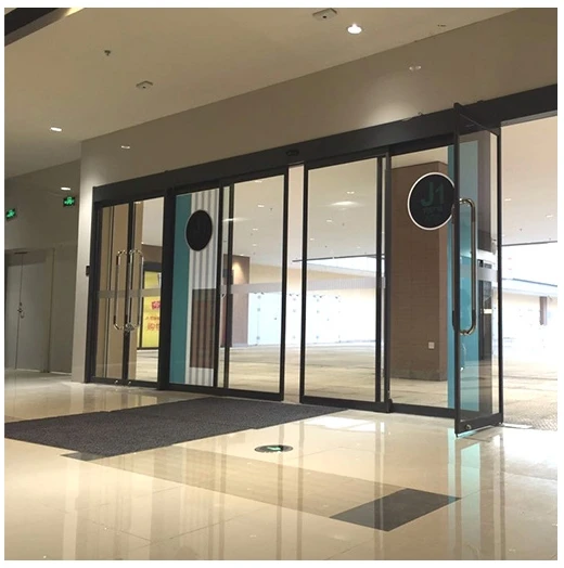 Professional Automatic Glass Sliding Door Drive Set Modern Design Style for Commercial Interior Use for Hotels Finished Surface