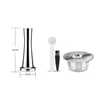 Capsula d'argento + Set con Cucchiaio, Spazzola e Strumento per Pressare