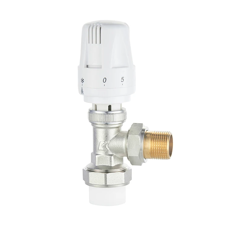 DN15-DN20 pressure 1.6Mpa  brass angle smart radiator thermostat valve for heating temperature contr