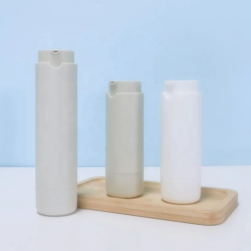 Round Vacuum Left Right Lock Foundation Serum Airless Pump Bottle 15ml 30ml 50ml Rotating Twist Cosmetics Skincare