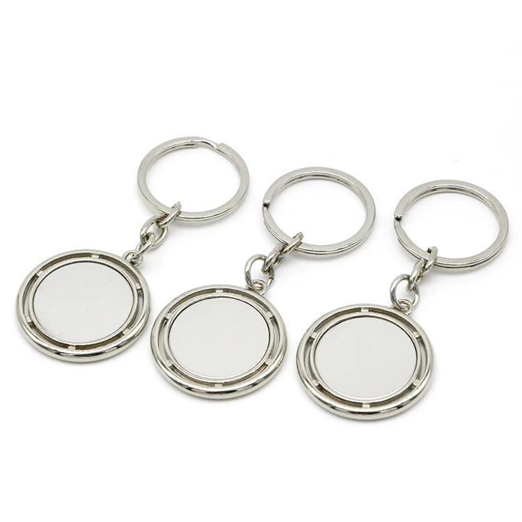 Custom Durable Zinc Alloy Blanks Keychain Digital Printing Personalized Logo for Promotional Business Gifts Customized Keychain