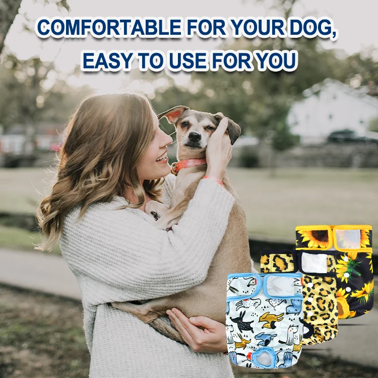 Durable Nappies for Dogs Uk Soft Breathable Senior Dog Incontinence Products French Bulldog Diaper