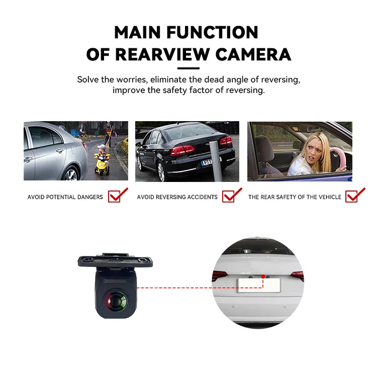 Wemaer Factory OEM ODM Universal CVBS Car Backup Camera AHD 720P 1080P Night Vision Vehicle Reverse Camera supplier