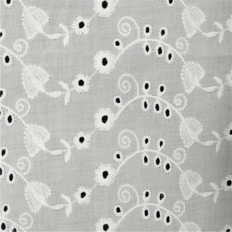 Женское белое кружевное платье из 100% хлопка с вышивкой