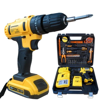 Electric Screwdriver Drill with Li-ion Baterry Cordless Power Drill Kit Tools High Quality Nepal Electric Drill Machine