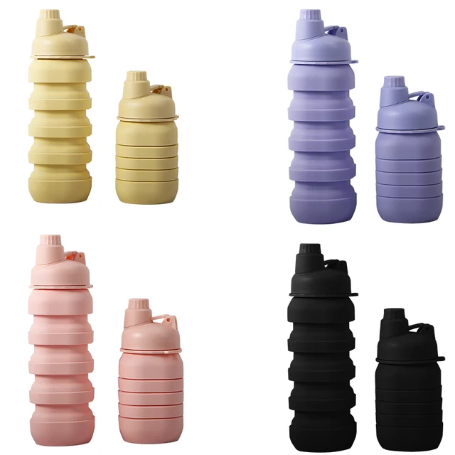 Food Grade BPA-Free Custom Silicone Gym Portable Heat Resistant Exercise Collapsible Large Capacity Silicone Water Bottle