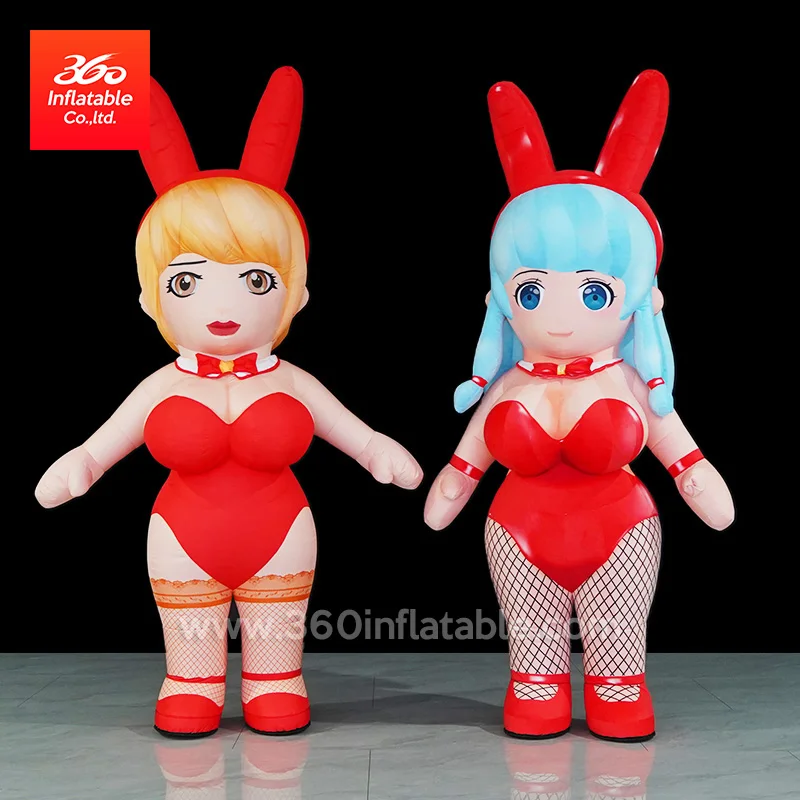 Big Giant Advertising Inflatable Custom Cartoon Animal Mascot Walking Hot Sexy Girl Costume Inflatables