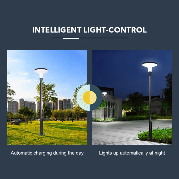 Good Quality Outdoor Light Solar System Powered Available Custom Post Lamp LED Garden Lights