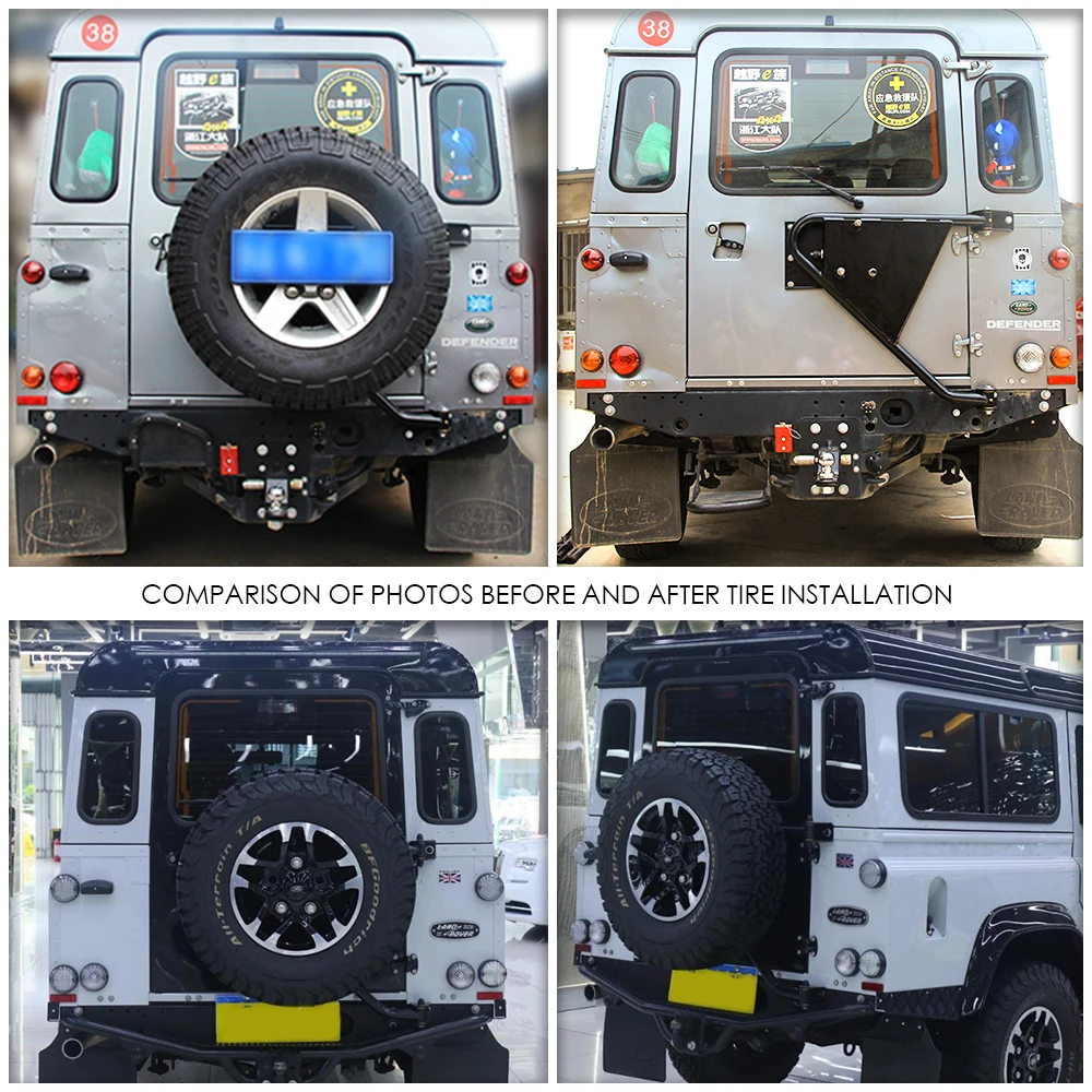 Coperture Staffe Parabrezza Per Land Rover Defender - Plastica ABS Nera LRD604 - Foto 5