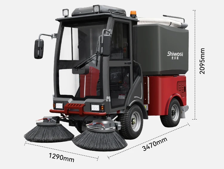 Shiwosi High Quality Outdoor Road Sweepers Electric Street Sweeper ...