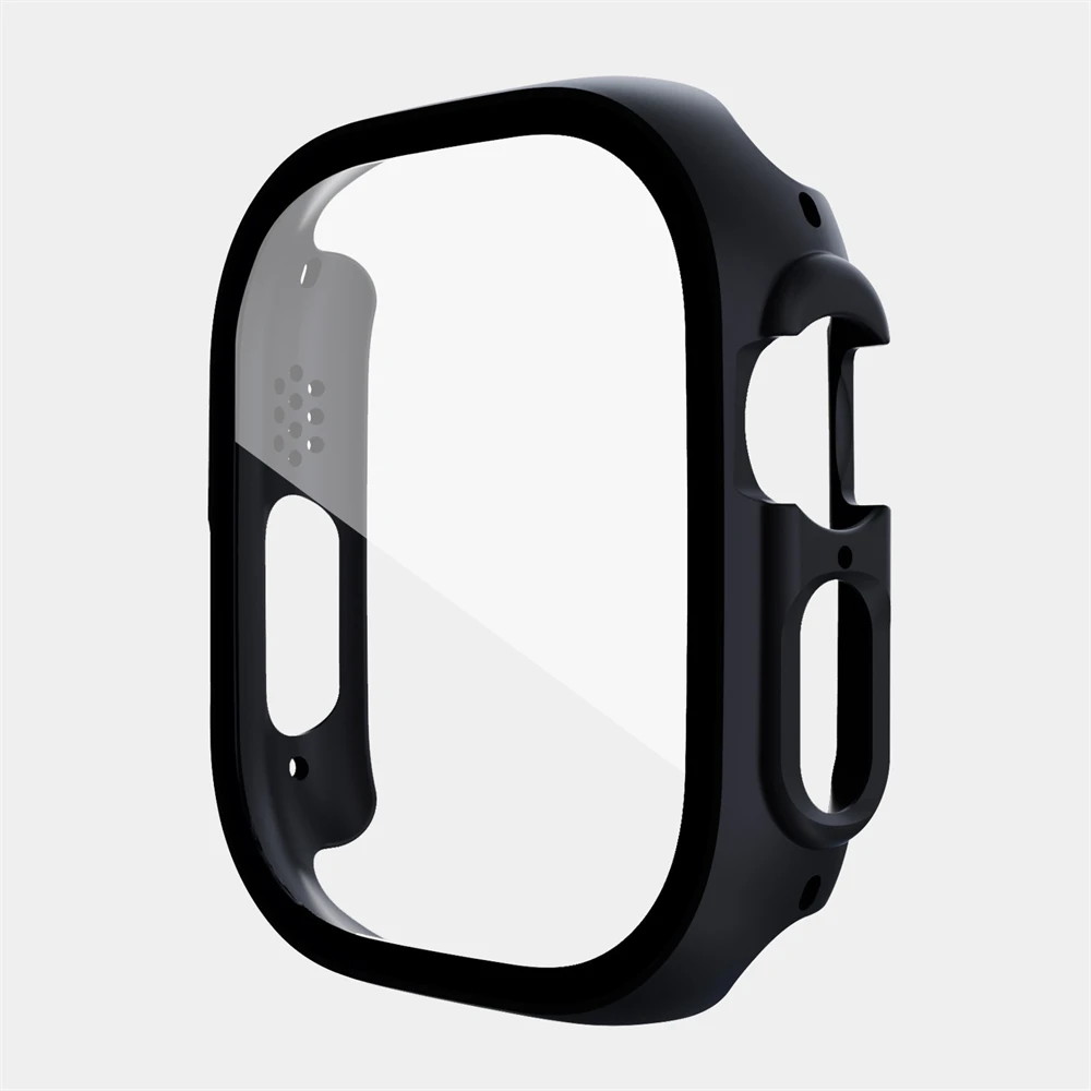 for Apple Watch Screen Protector Case for iWatch Ultra Protective Cover Tempered Glass Film PC Bumper Case for Apple Watch Ultra details