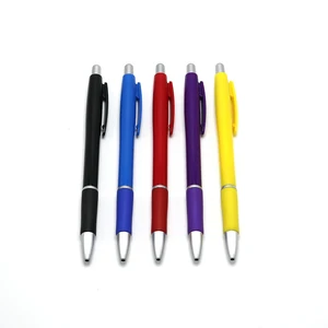 Hot Selling Wholesale Cheapest Personalized Plastic Ball Pen Advertising Press with Rubber Grip for Promotional Gift