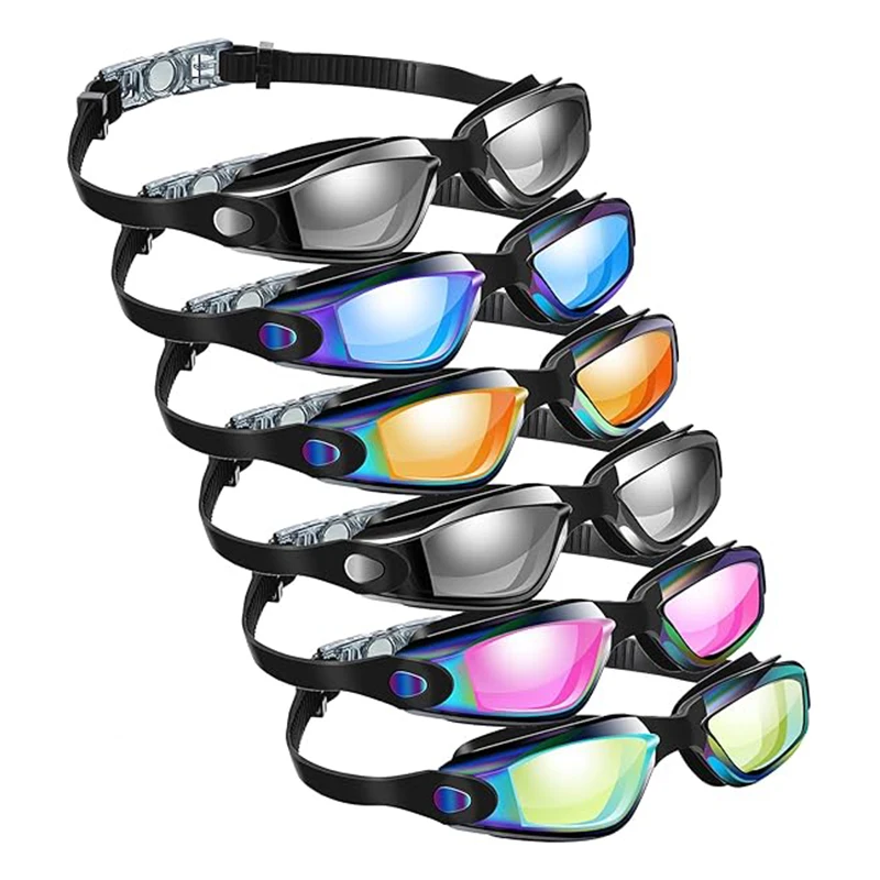 Mirrored Swimming Glasses Fashion Trendy Style UV400 Professional Swimming Goggles Bulk For Women_desvips.com