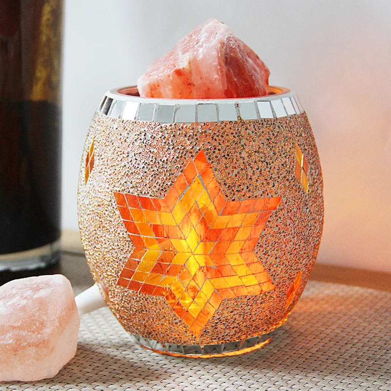 mosaic himalayan salt lamp